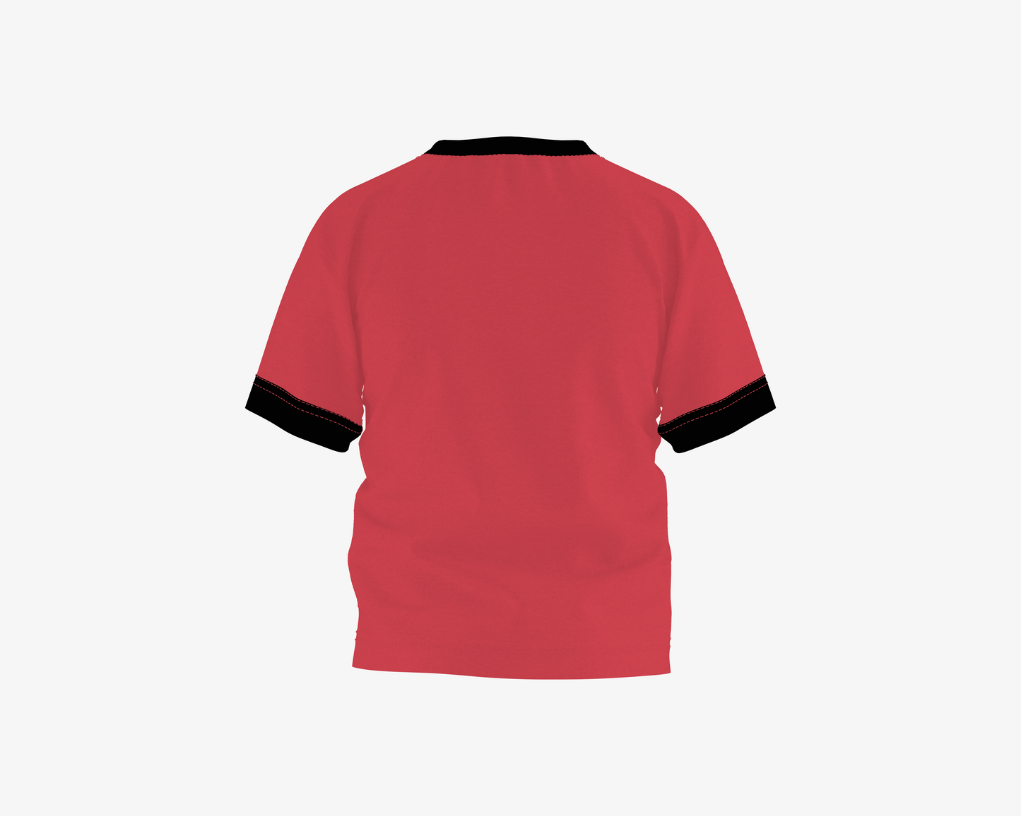 Let's Play Panda Red with Black Sleeves Boy's T-shirt