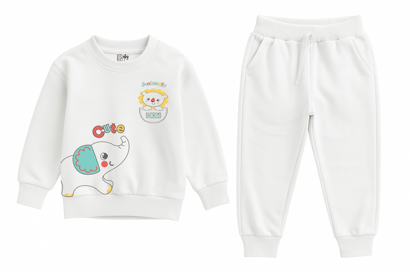 Cute Animal Friends Sweatshirt & Jogger Set