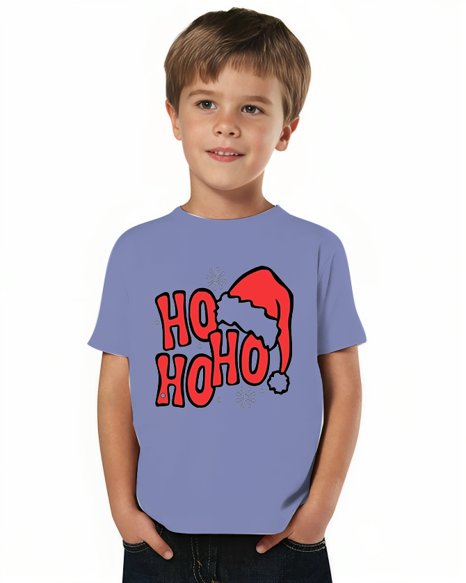 Ho Ho Red Hat Half Sleeves T-shirt