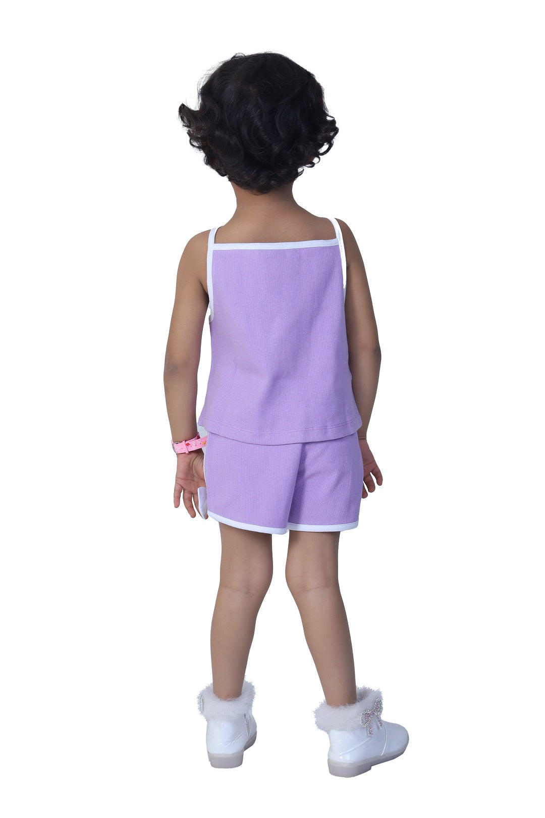 Toddlers Girls Ruffle Trim Tee & Short Set