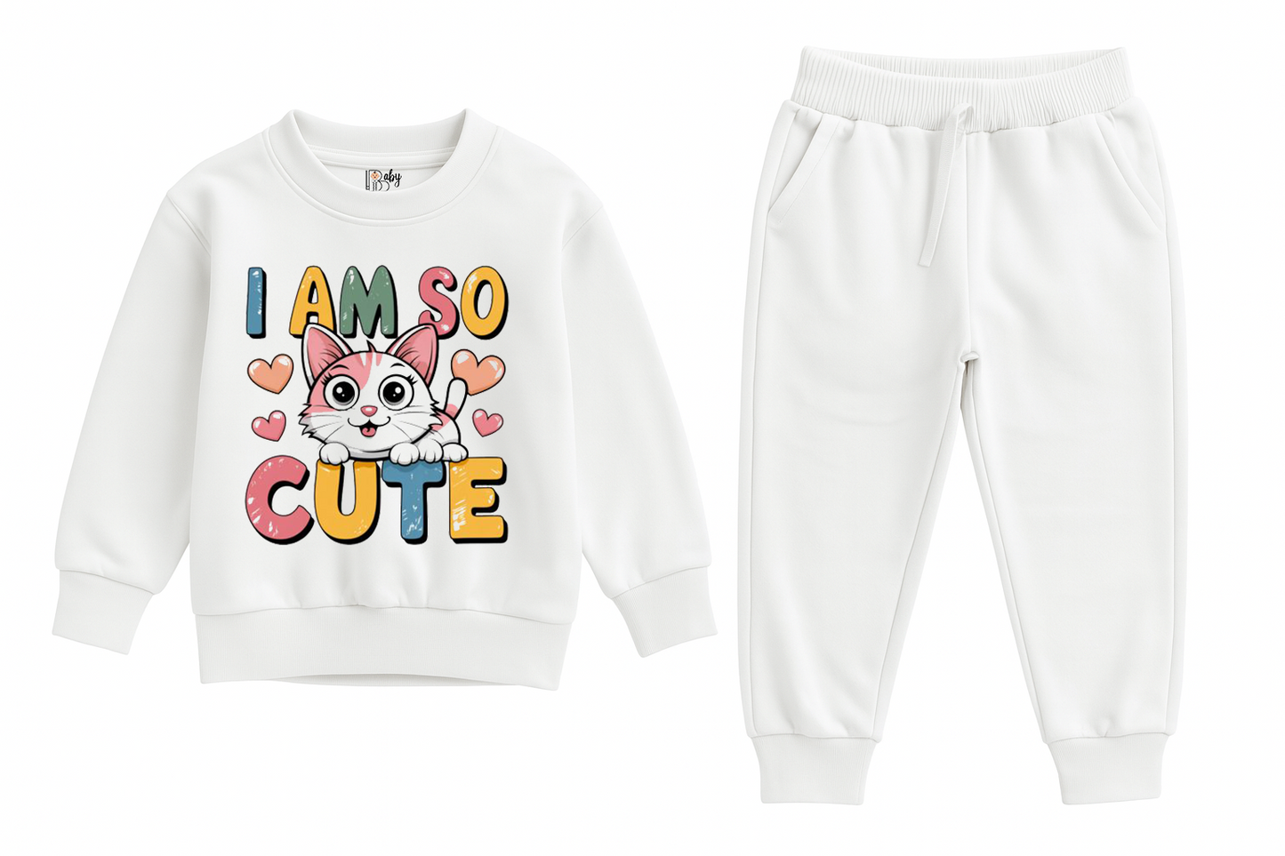 I Am So Cute Sweatshirt & Jogger Set