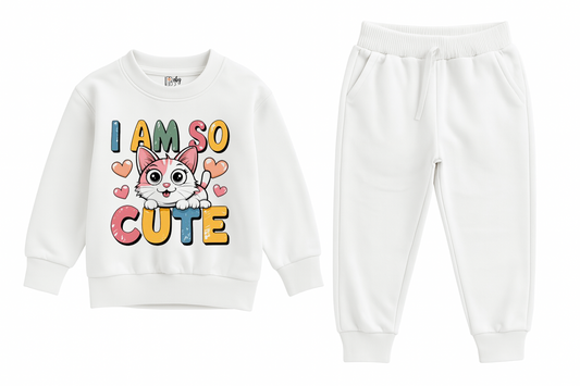 I Am So Cute Sweatshirt & Jogger Set